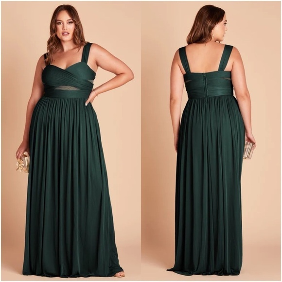 BIRDY GREY Elsye Mesh Dress In Emerald - Picture 1 of 6